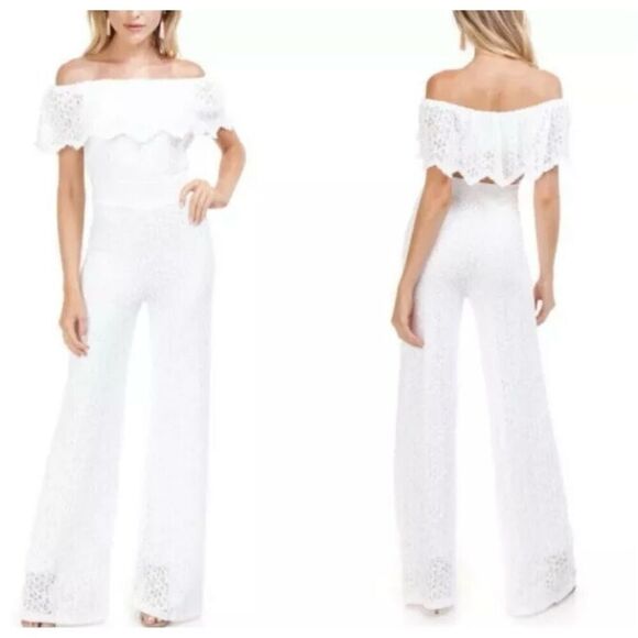 Nightcap Positano about lace off shoulder jumpsuit size 2 - Picture 1 of 15